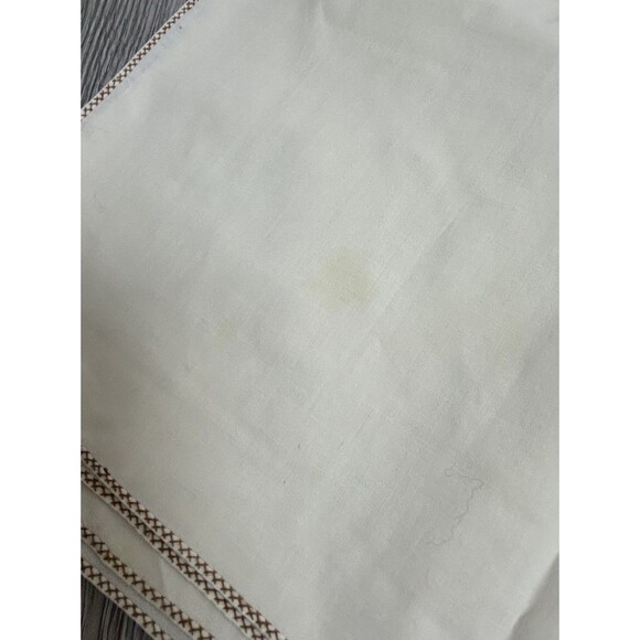 Set Of 9 Vintage Cloth Napkins With Acorn Fall Leaf Appliqué 16” Square Stained - Picture 5 of 10